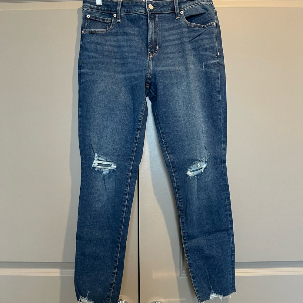 Women's Blue Distressed Jeans